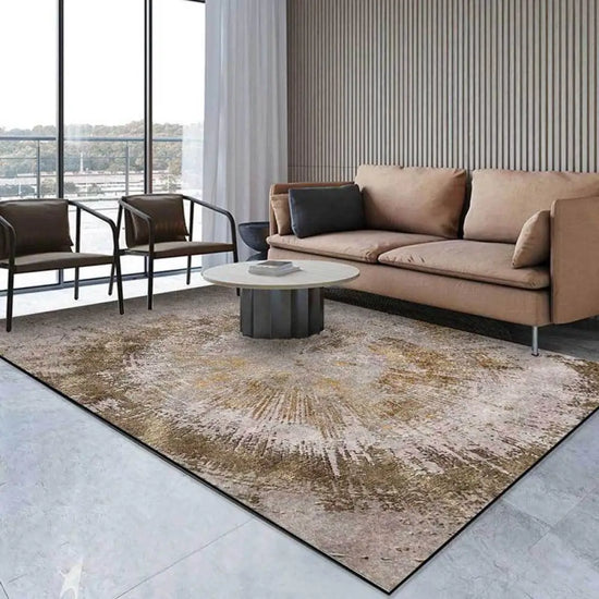 Tapis Vintage Tornade Dorée Grise Luminaire Doré