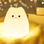 Veilleuse de chevet chaton en silicone doux
