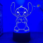 Veilleuse LED 3D Lilo et Stitch avec télécommande
