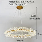 Voici Le Nouveau Titre: Applique Murale Led Cristal Design Élégant Lumineux Diamètre 100Cm /