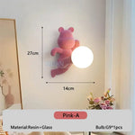 Voici Le Nouveau Titre: Applique Murale Ours Design Chambre Enfant Rose A / 3 Température De Couleur