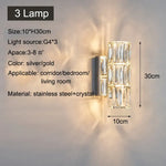 Voici Le Titre Transformé: Applique Murale En Cristal Moderne Et Élégante Lampe 3 Argent Chambre