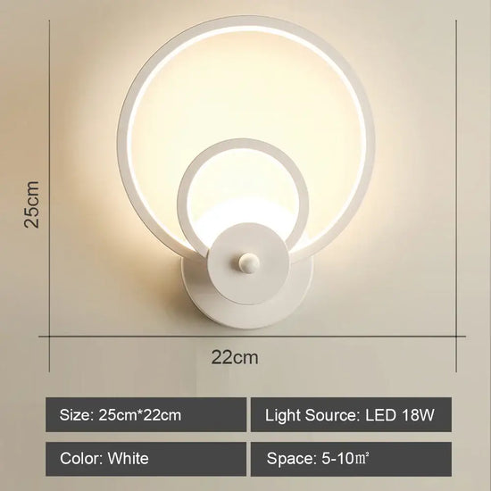 Voici Le Titre Transformé: Applique Murale Led Moderne Élégant Design Industriel Blanc / Chaud