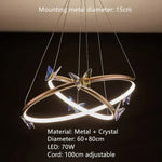 Voici Le Titre Transformé: Applique Murale Led Papillon Élégant Design Moderne C-60 80 Cm / 3
