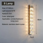 Voici Le Titre Transformé: Applique Murale Moderne Élégante Lumineuse Cristalline H80Cm /