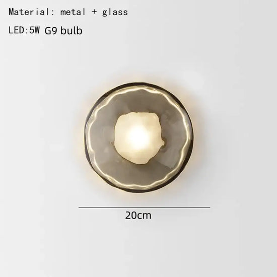 Voici Le Titre Transformé: Applique Murale Nordique Élégante Minimaliste Design A-Verre Gris 1 /