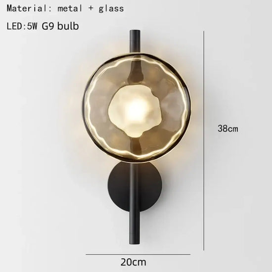 Voici Le Titre Transformé: Applique Murale Nordique Élégante Minimaliste Design B-Verre Gris 1 /