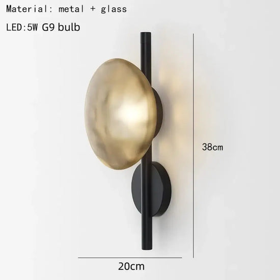 Voici Le Titre Transformé: Applique Murale Nordique Élégante Minimaliste Design B-Verre Gris 2 /