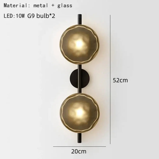 Voici Le Titre Transformé: Applique Murale Nordique Élégante Minimaliste Design Verre C-Gris 2 /