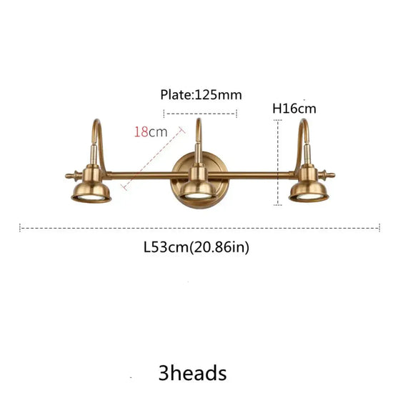 Voici Ma Proposition: Applique Murale Led Design Élégant Minimaliste 3Têtes Cuivre B / Blanc